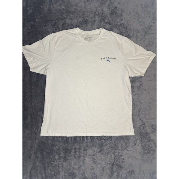 Tommy Bahama Relax Men’s XXL T-Shirt White Boards of Paradise Graphic Tee - Picture 1 of 4